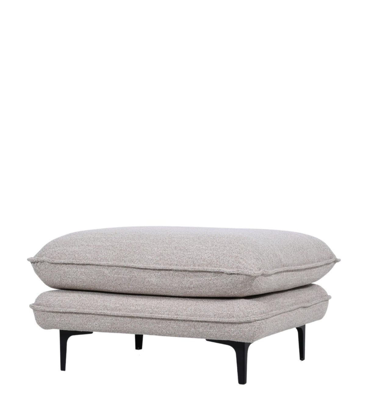 Pouf Modène 82x72xH45cm - Beige Melange