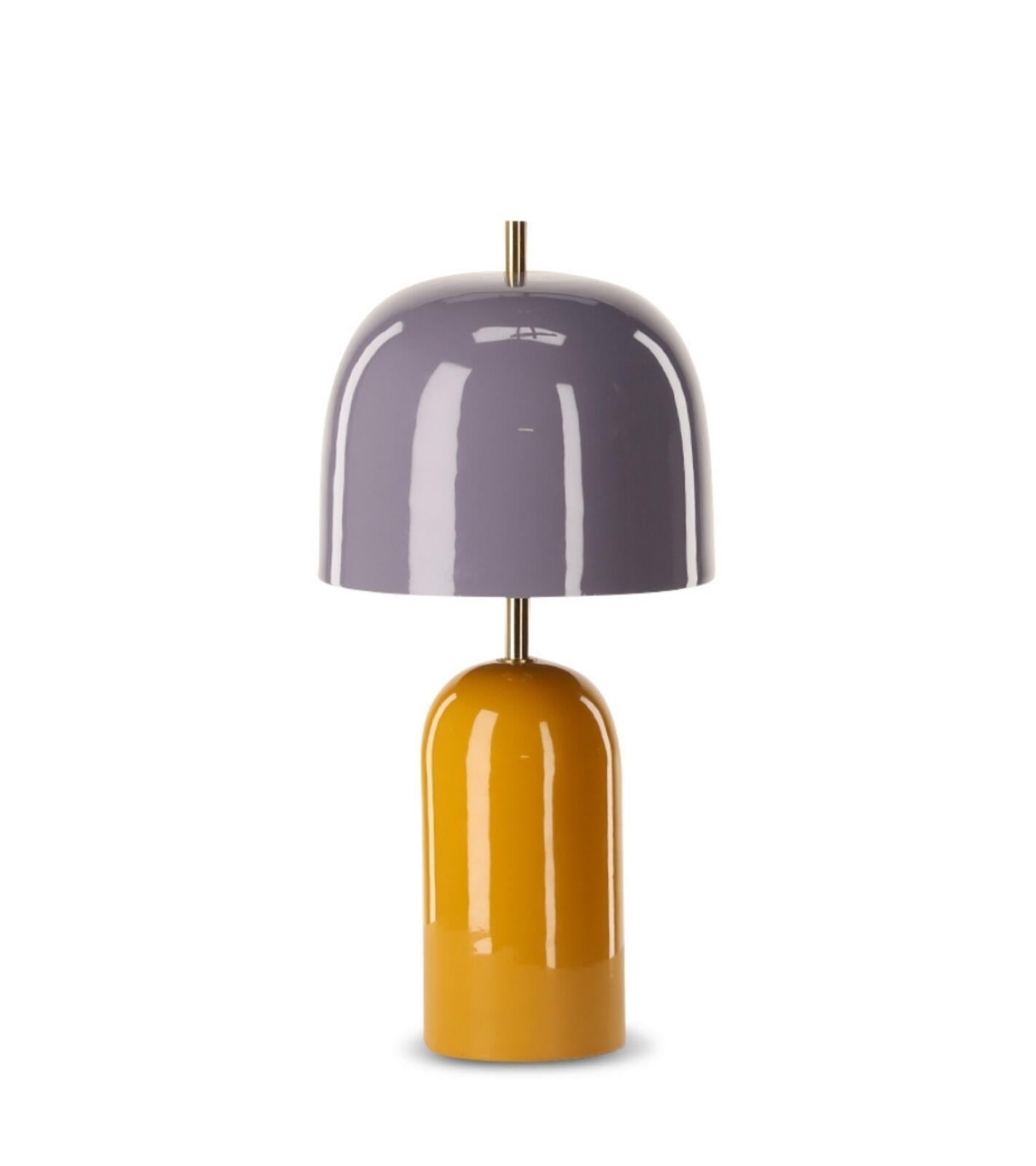 Lampada da tavolo Julia D20xH43cm - Viola/Senape
