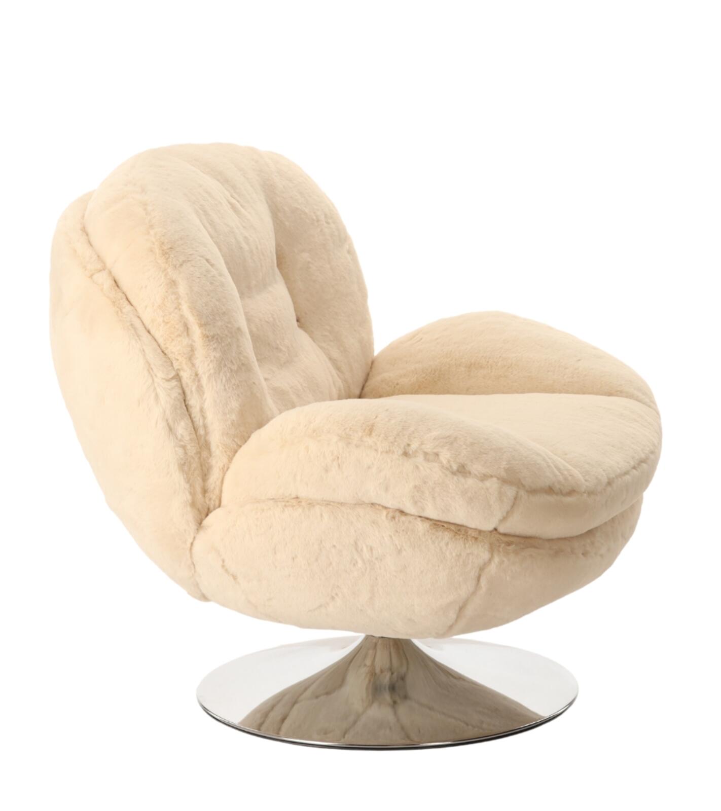 Poltrona Memento finta pelliccia Bianco 81x86xH83cm