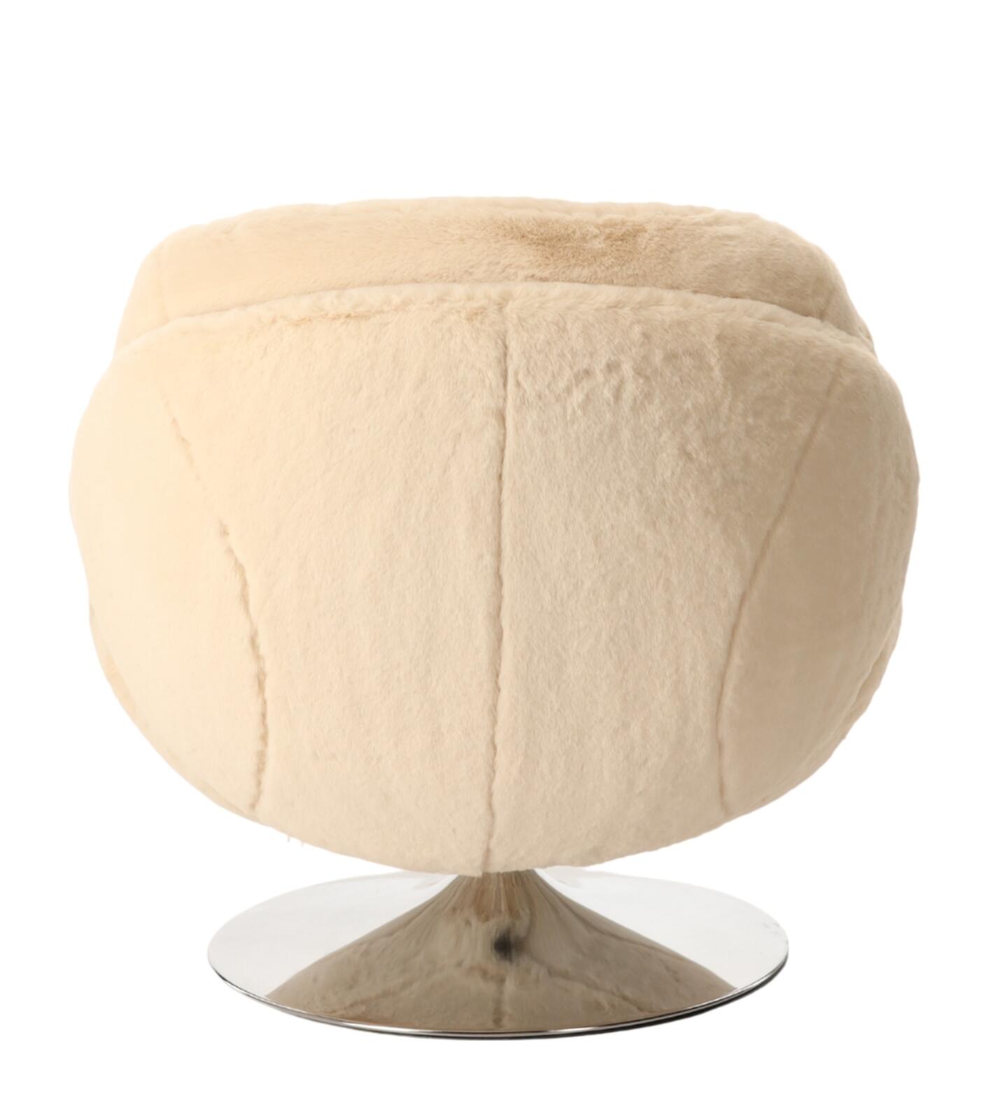 Poltrona Memento finta pelliccia Bianco 81x86xH83cm