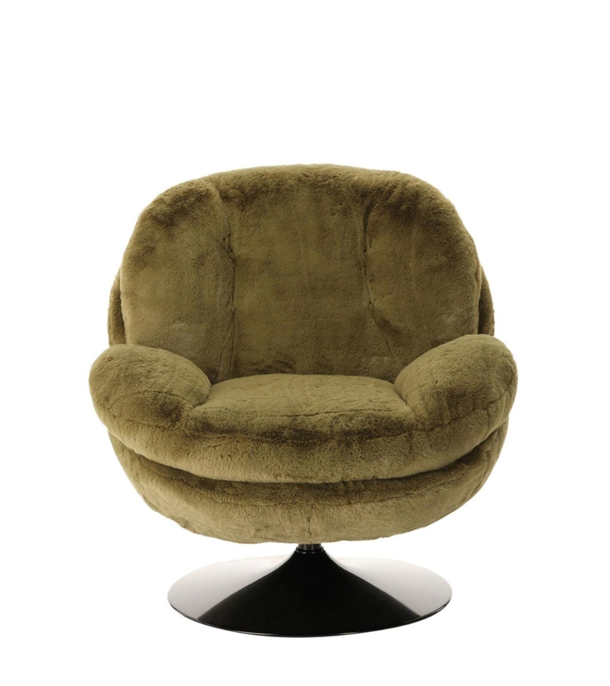 Poltrona Memento finta pelliccia Kaki 81x86xH83cm