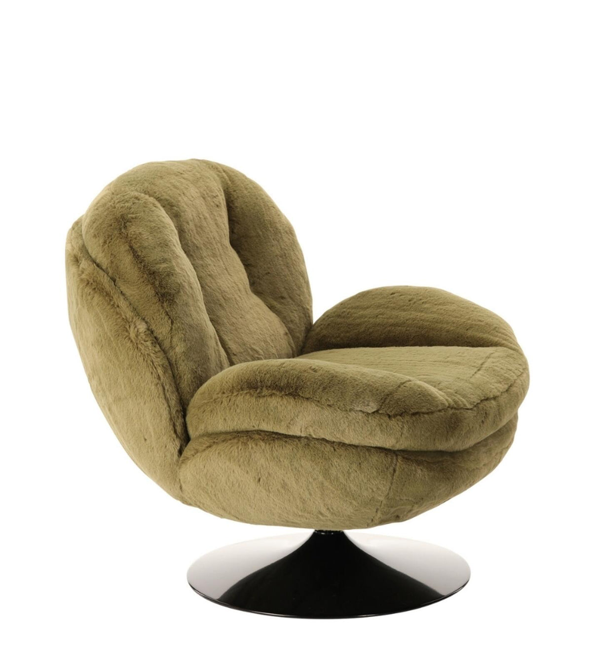 Poltrona Memento finta pelliccia Kaki 81x86xH83cm