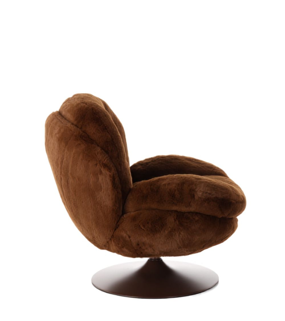 Poltrona Memento finta pelliccia Cioccolato 81x86xH83cm