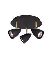CIRO Soffitto 3L Nero/Ottone