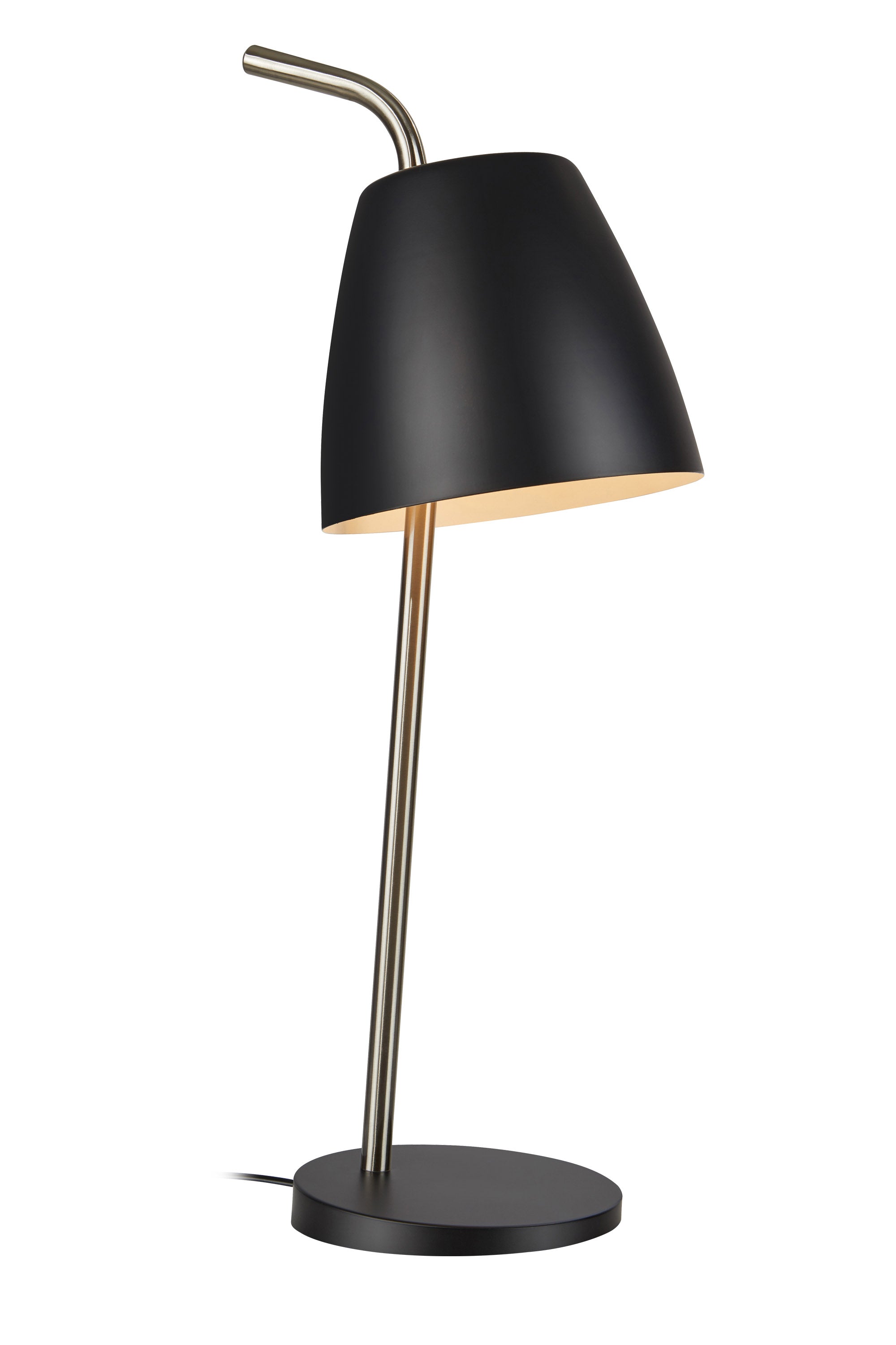 SPIN Lampada da tavolo 1L Nero/Acciaio