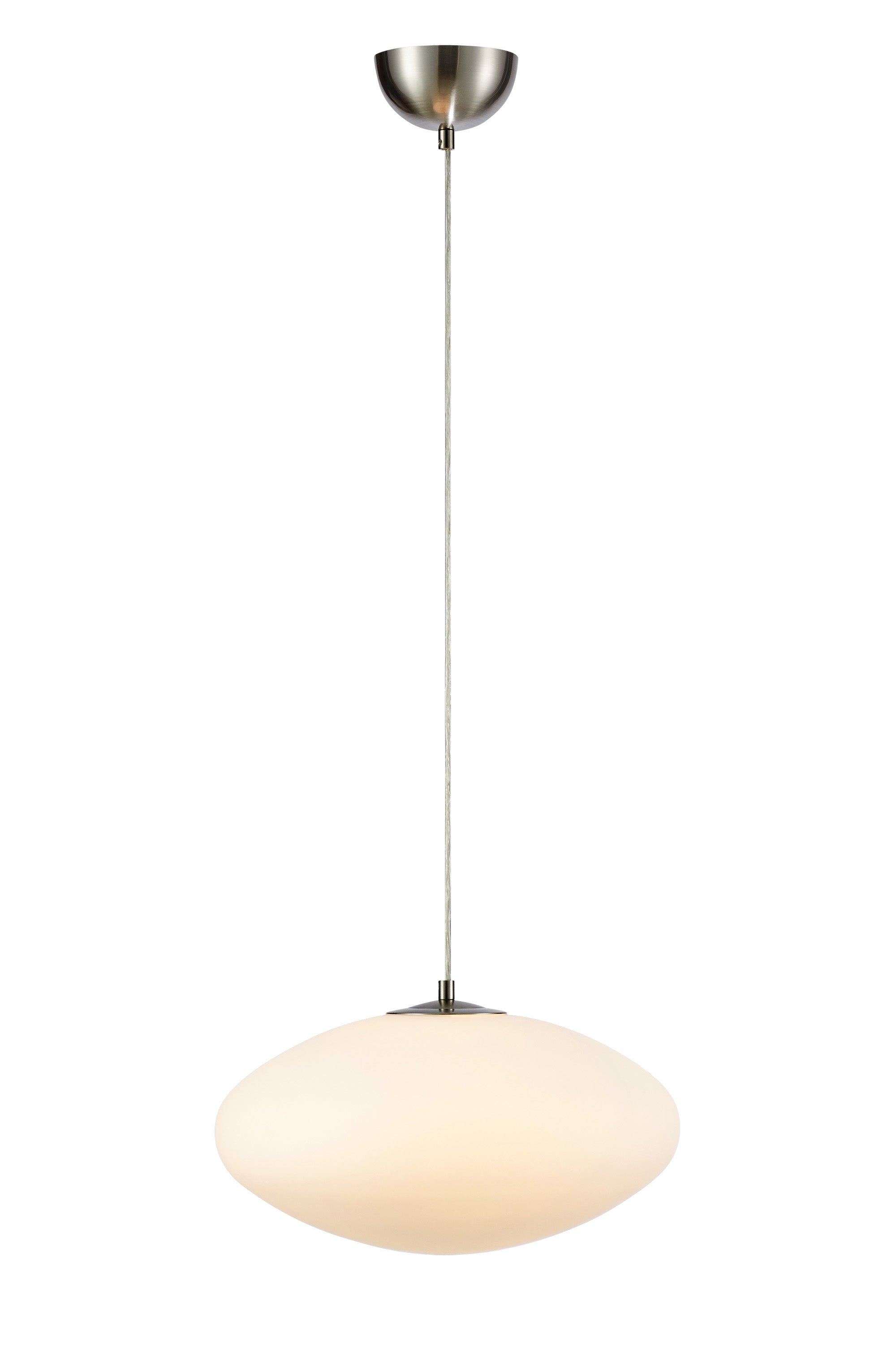 Lampadario LOCUS 1L Bianco/Acciaio