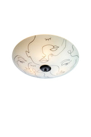 Plafond MESSY FAMILY 43 cm Bianco/Nero