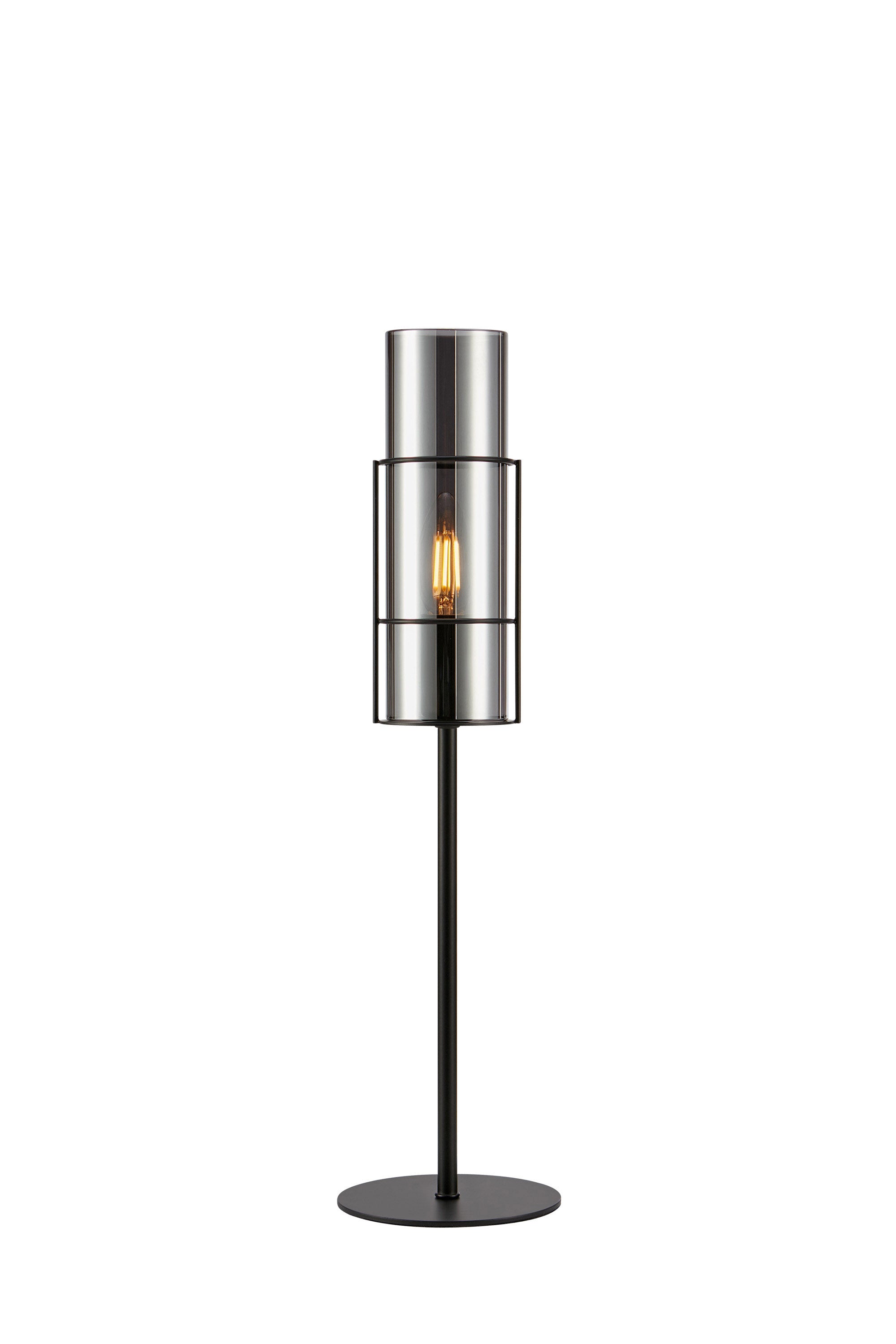 TORCIA Lampada da tavolo 1L 50cm Nero/Fumo