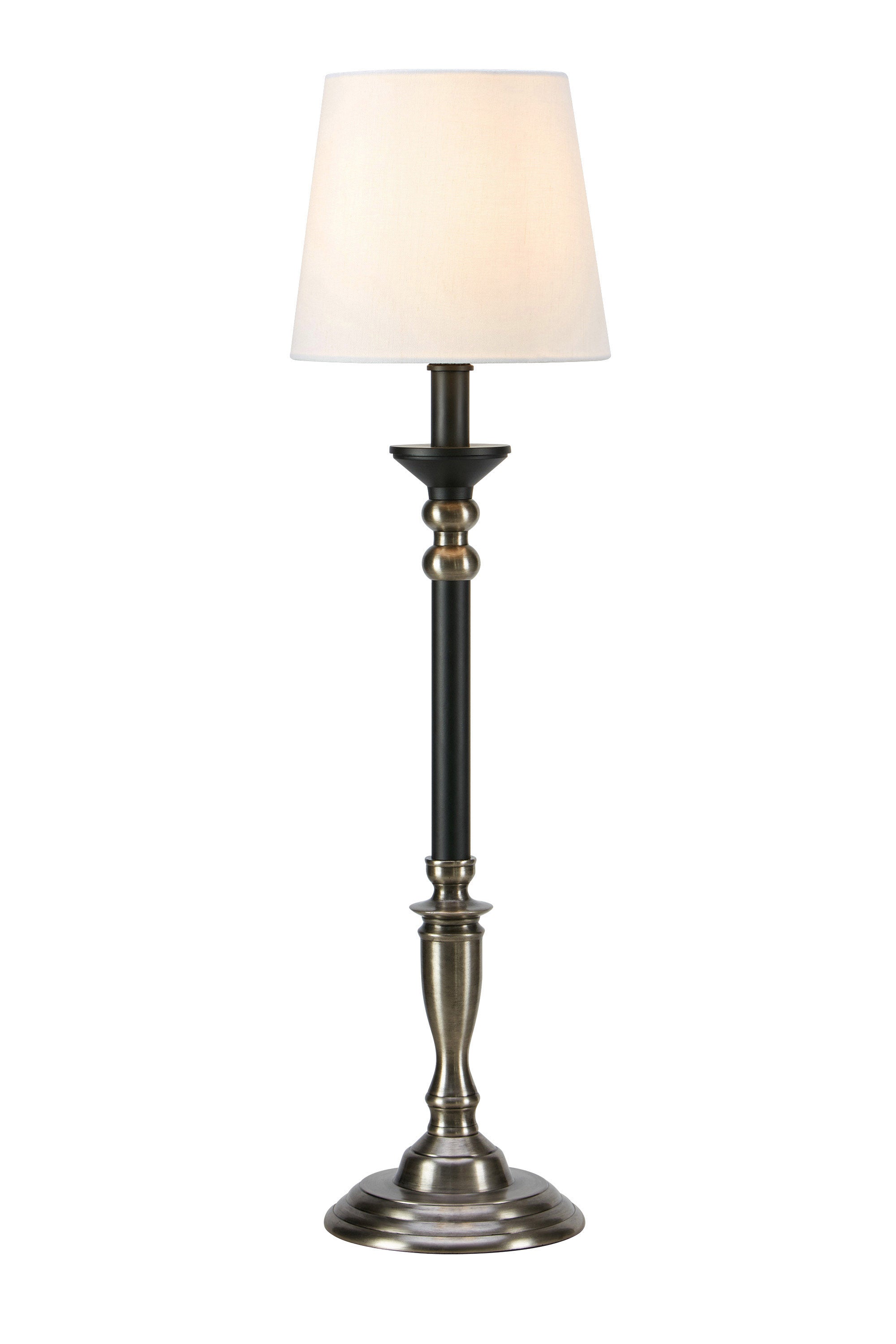 GENT Lampada da tavolo 1L Acciaio/Nero/Bianco sporco