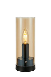 Lampada da tavolo POST 1L 9 cm Nero/Placcato Ambra