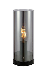 Lampada da tavolo POST 1L 12cm Nero/Placcato Fumo