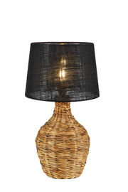 PALIA Lampada da tavolo 1L Nero/Naturale