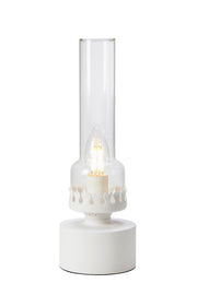KANDELLA Lampada da tavolo 1L Bianco sabbia/Trasparente