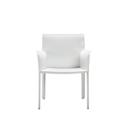 sedia da pranzo con braccioli lusaka bianca