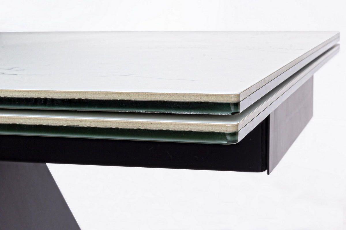 Tavolo allungabile in ceramica su vetro temperato 160-240x90 cm