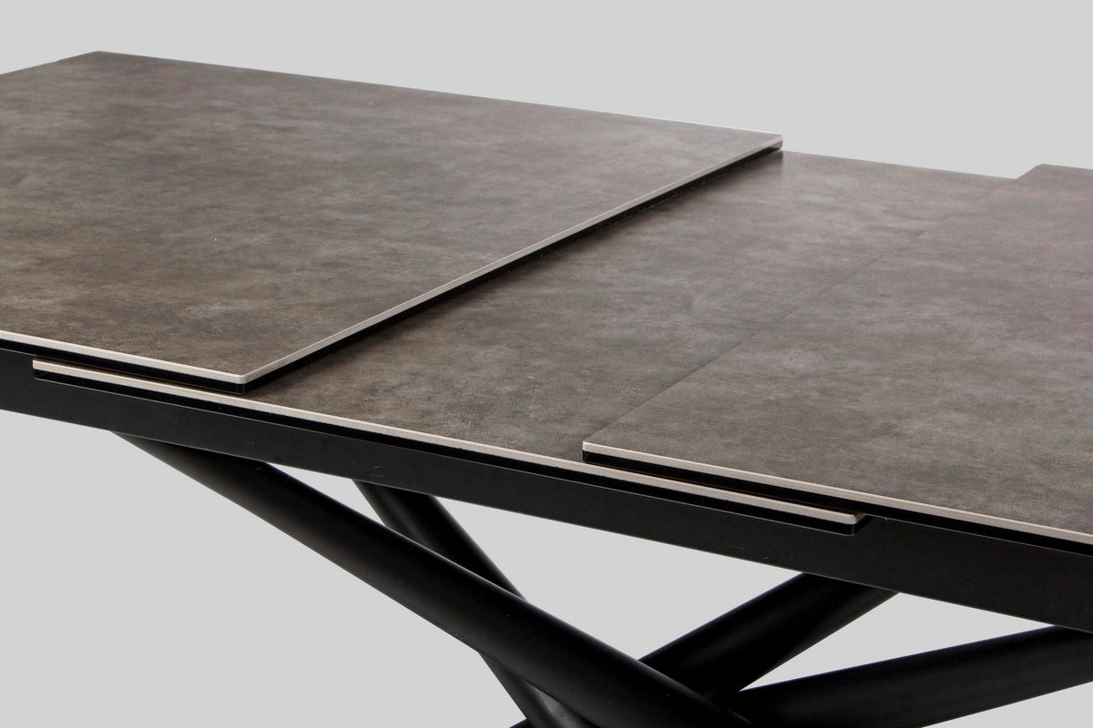 Tavolo allungabile in ceramica su vetro temperato 160-220x90 cm