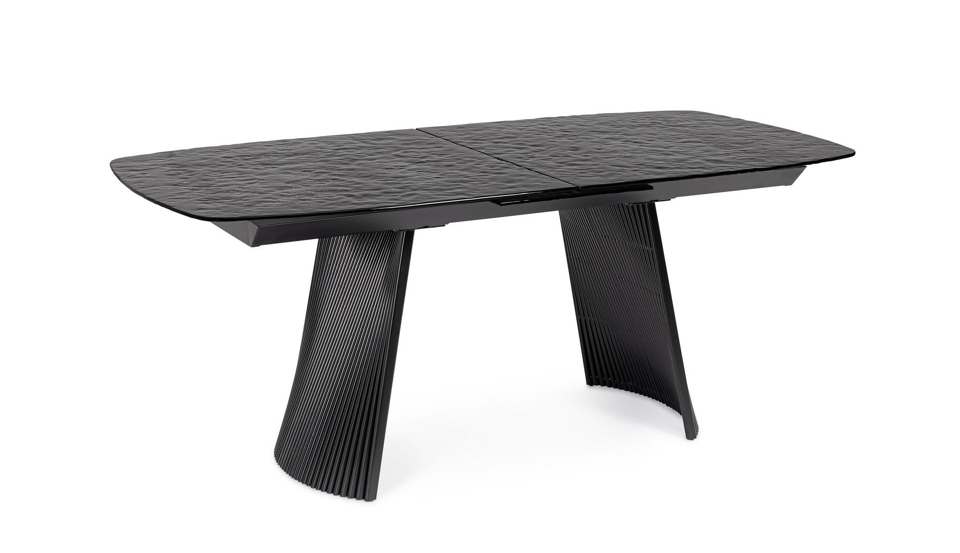 Tavolo allungabile in vetro effetto bocciardato 180-220x90 cm