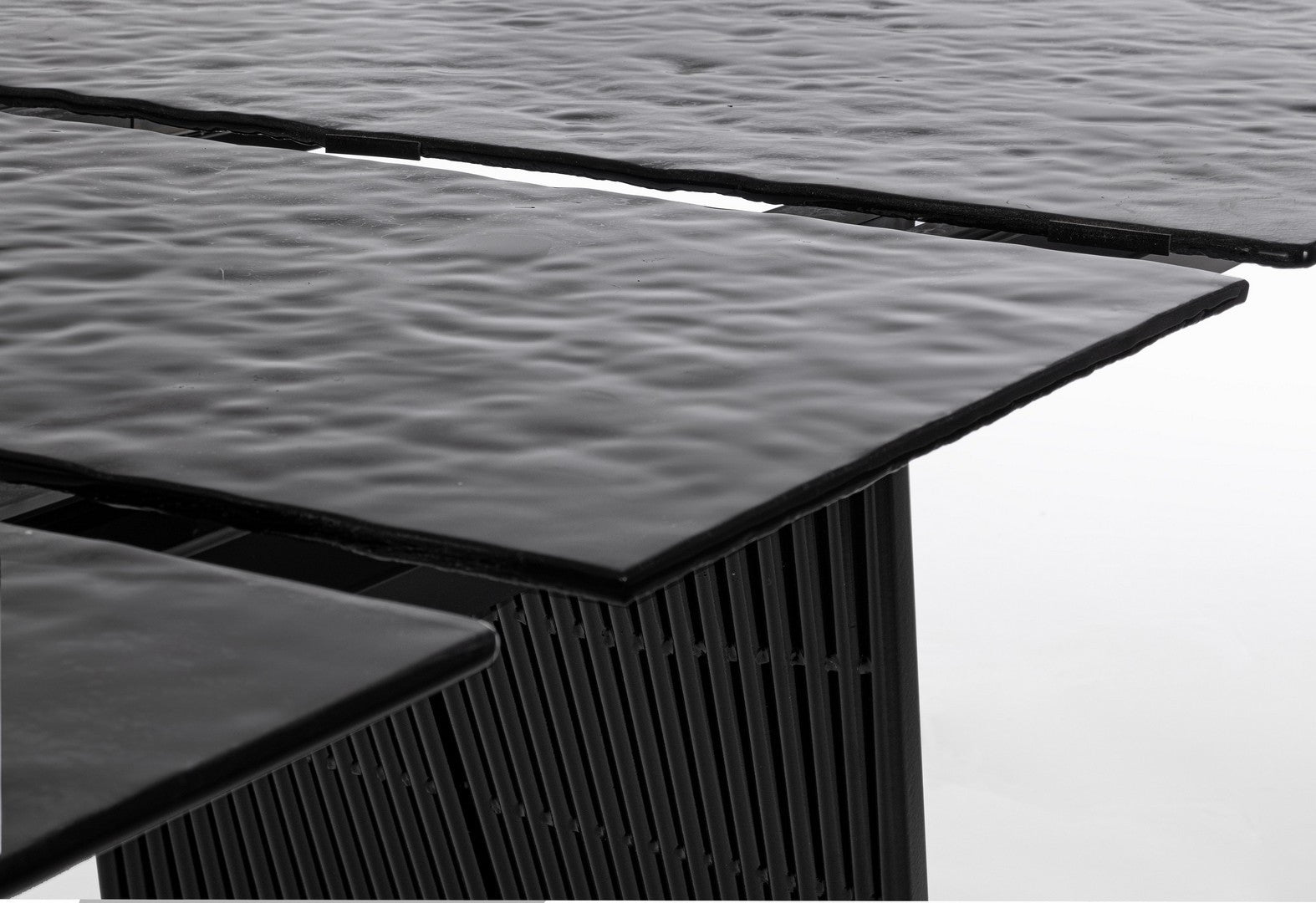 Tavolo allungabile in vetro effetto bocciardato 180-220x90 cm