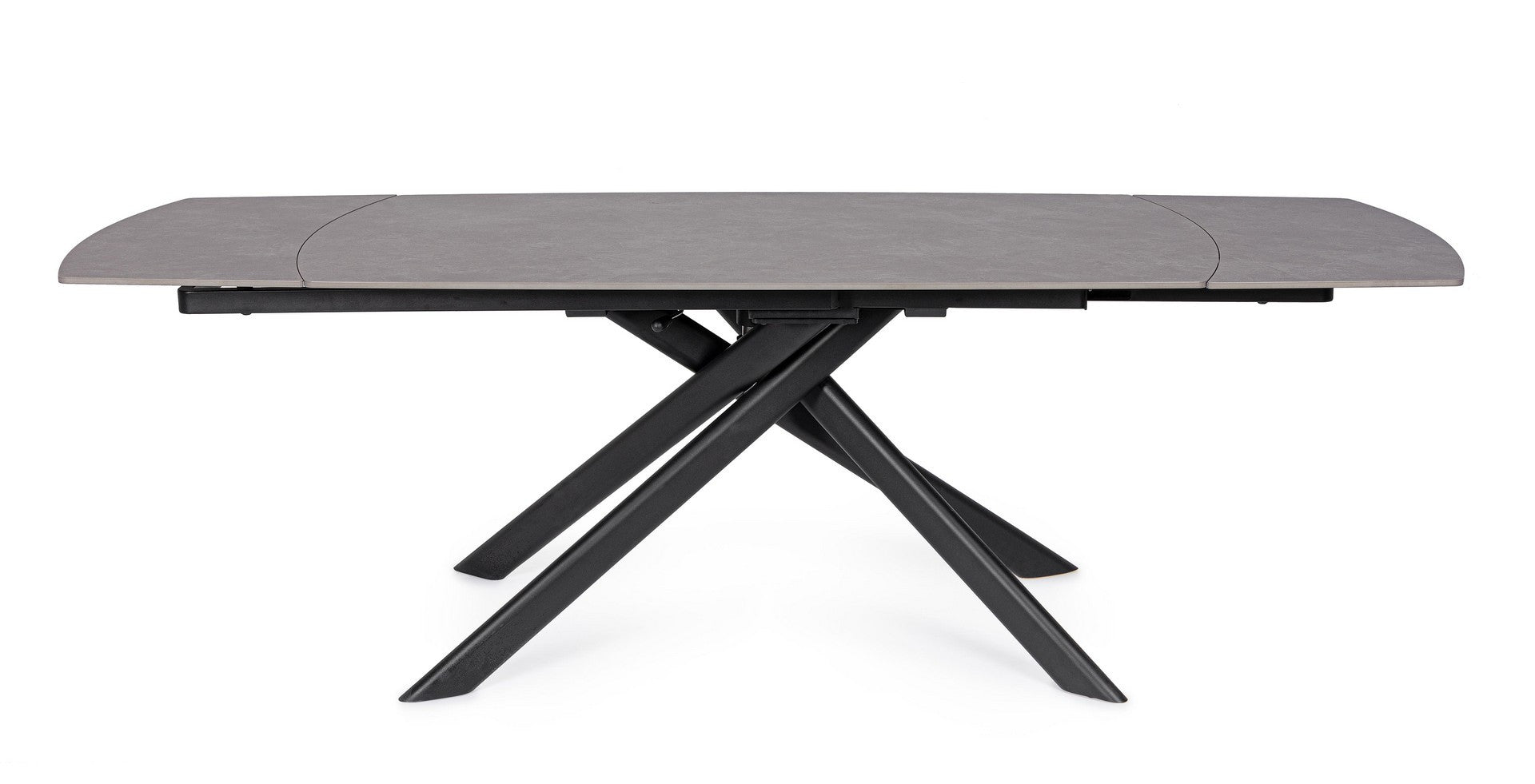 Tavolo allungabile in gres porcellanato effetto marmo 160-240x90 cm