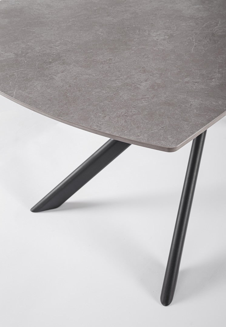 Tavolo allungabile in gres porcellanato effetto marmo 160-240x90 cm