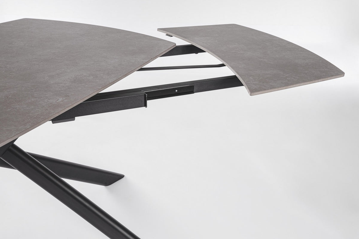 Tavolo allungabile in gres porcellanato effetto marmo 160-240x90 cm