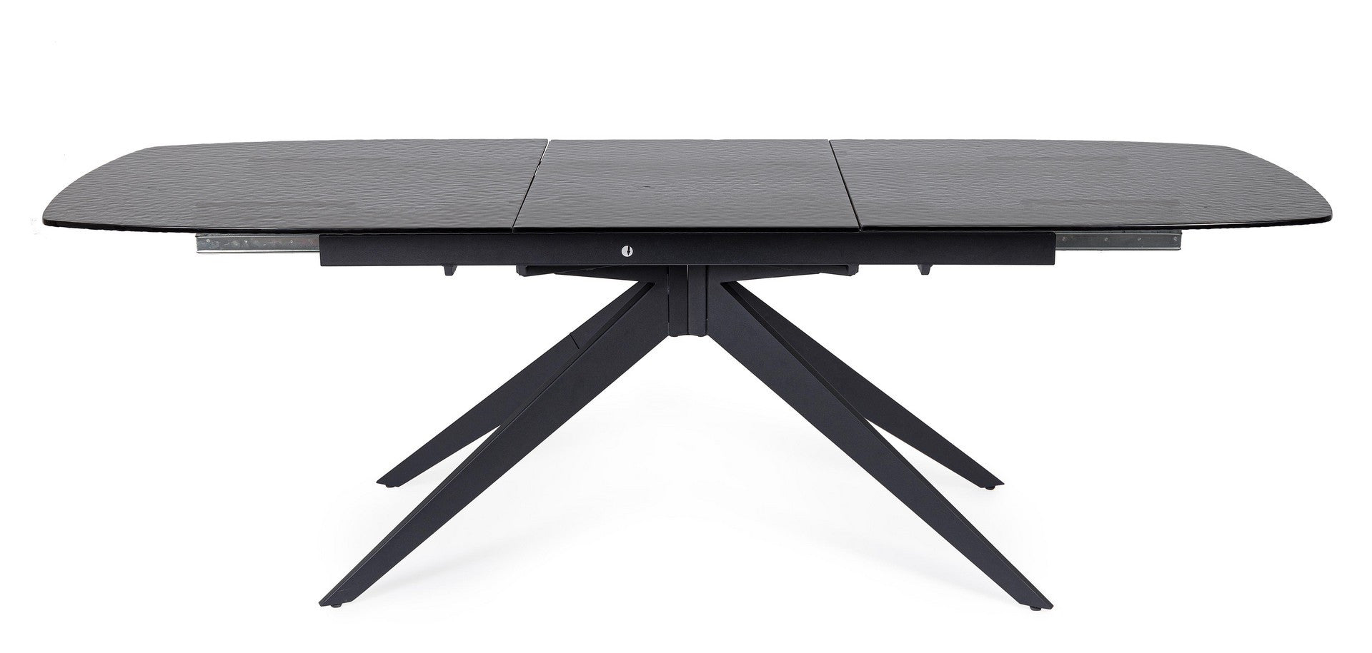 Tavolo allungabile in vetro temperato sagomato 180-240x90 cm