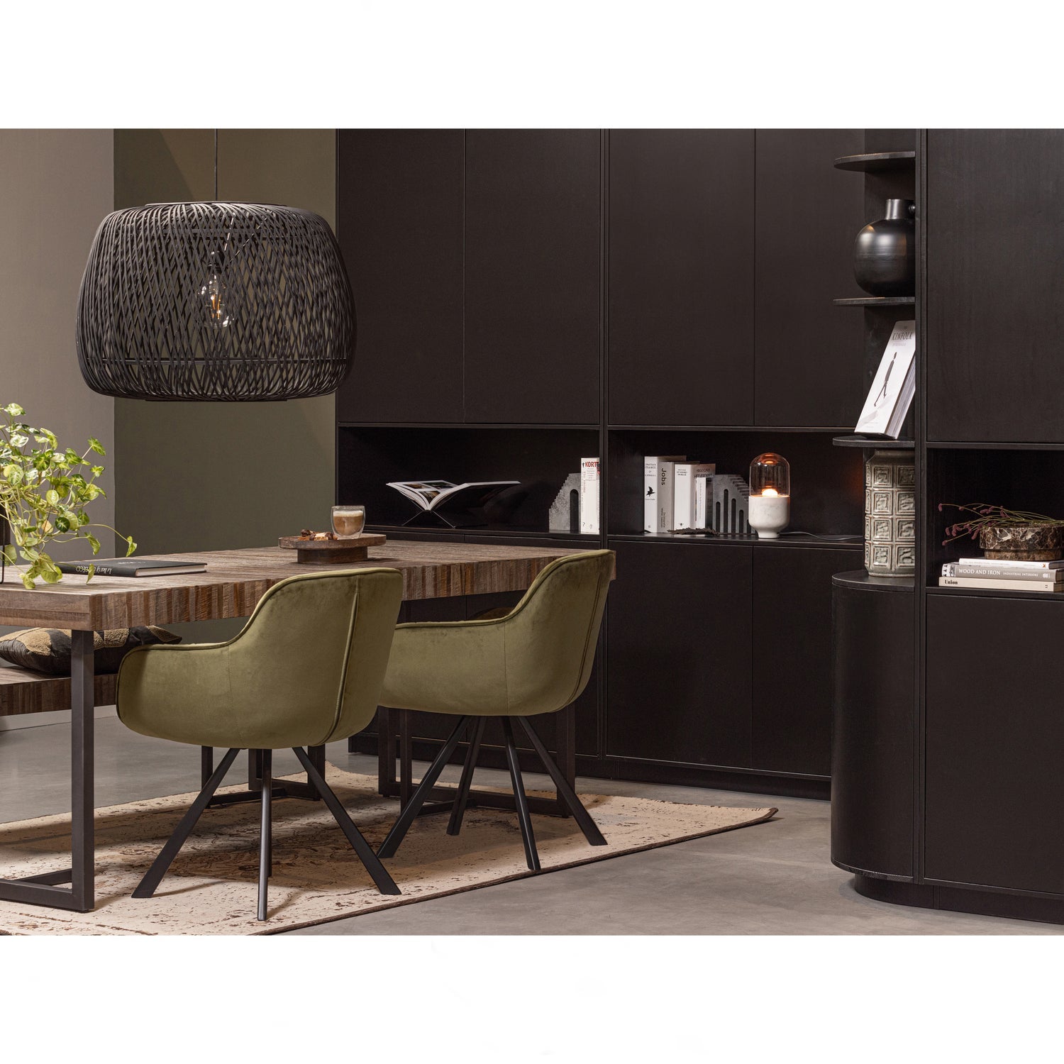 Finca buffet / armadio portaoggetti 110cm pino nero profondo