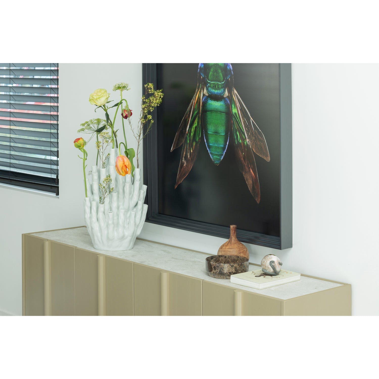 Pacchetto opzionale decorazione in cemento basu per credenza/unità tv
