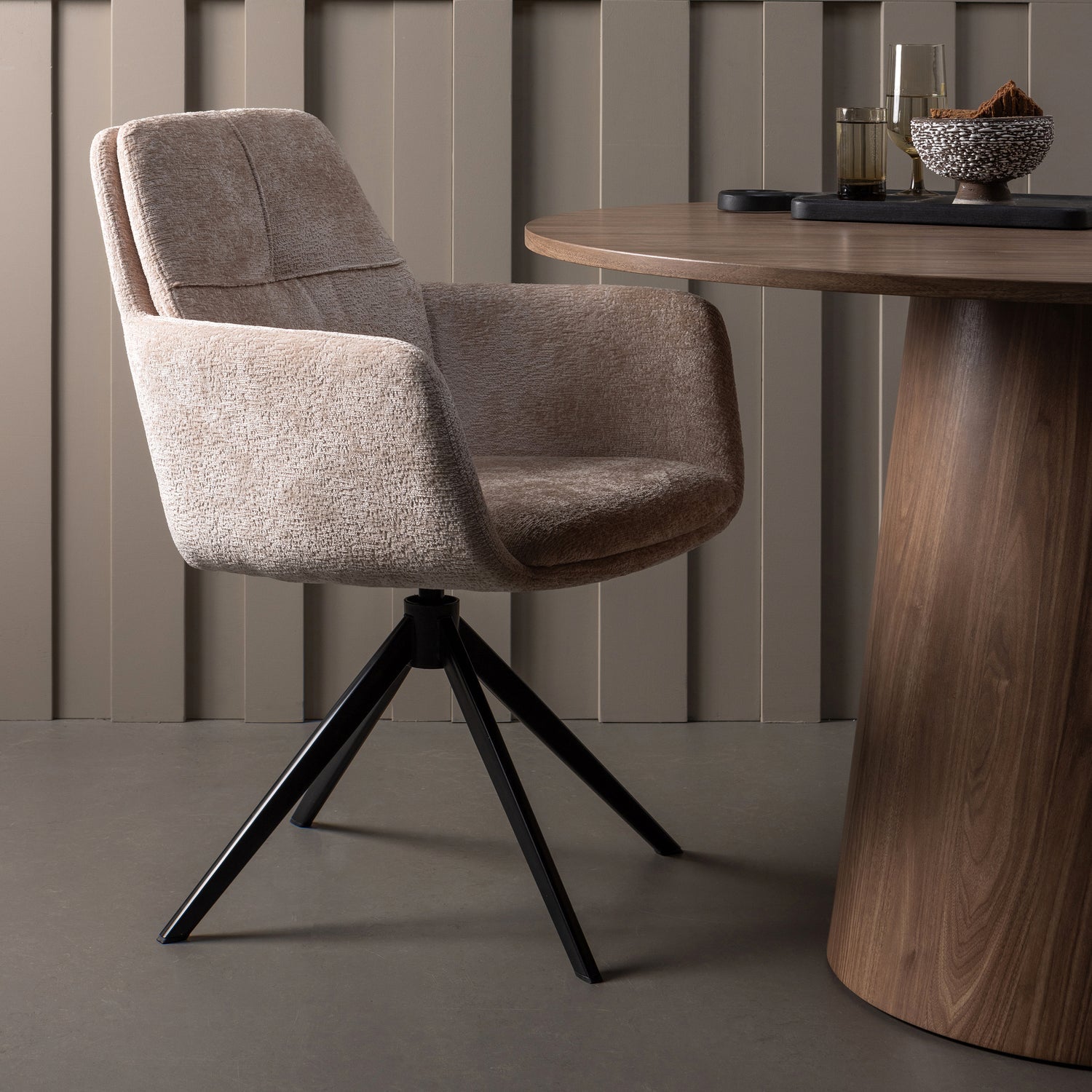 Tavolo da pranzo maan rotondo mdf noce ø120cm