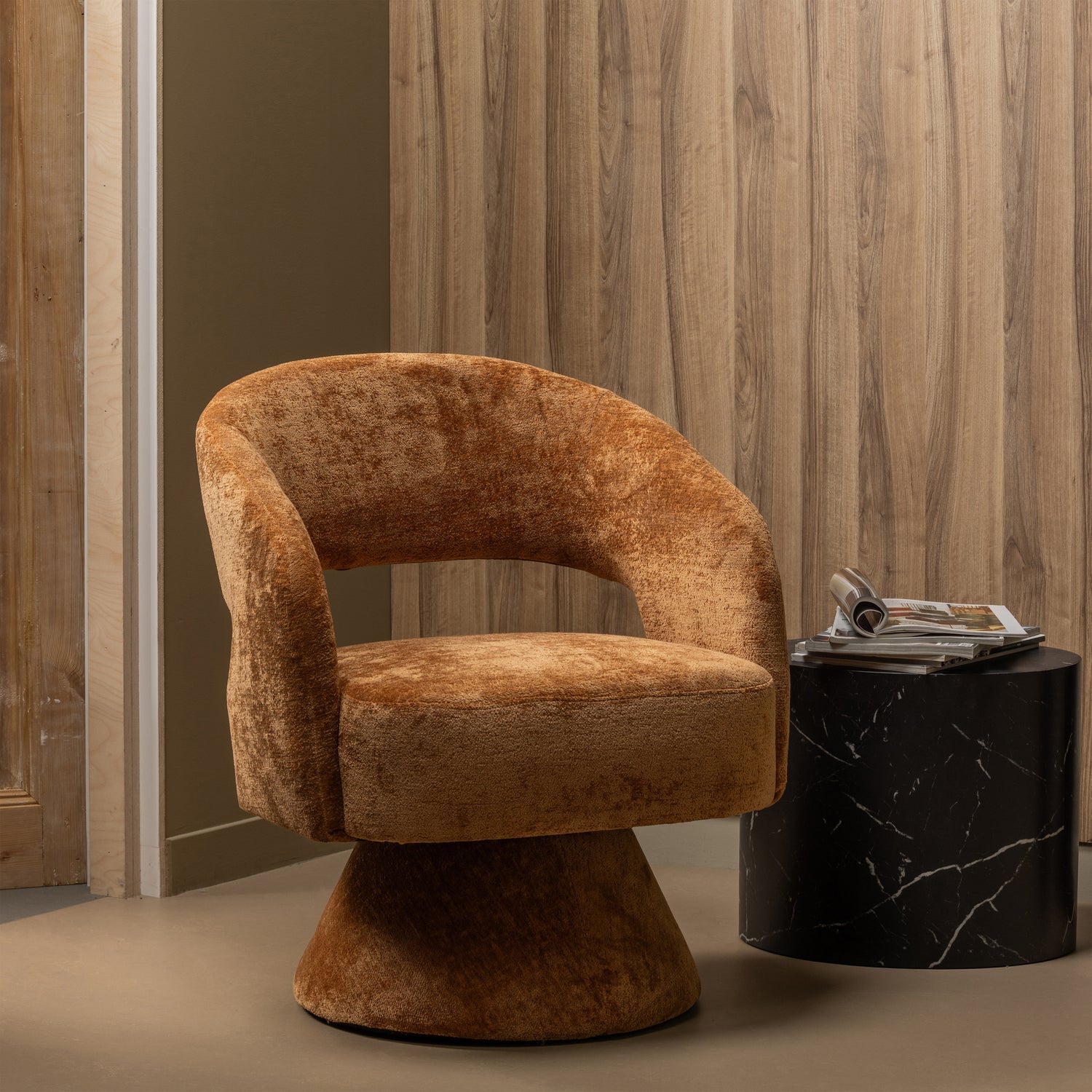 Tavolino quint mdf nero 40x48x33cm
