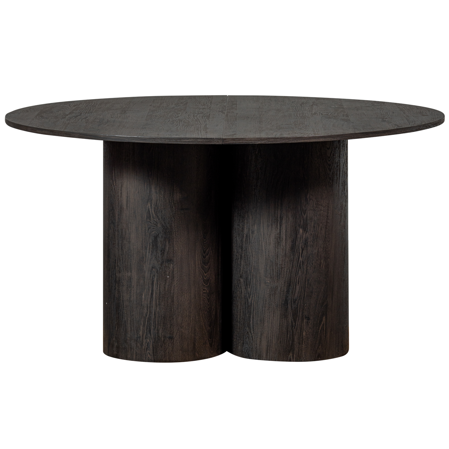 Tavolo da pranzo oona tondo con 3 gambe in mdf marrone scuro ø140cm
