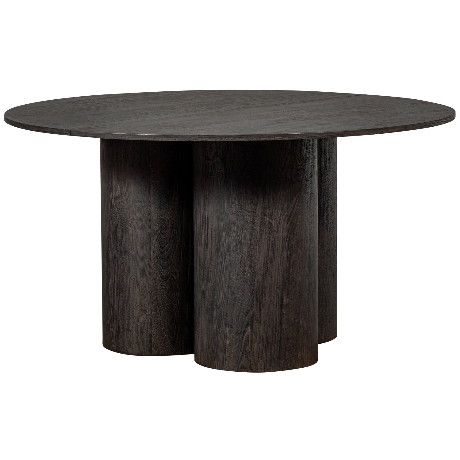 Tavolo da pranzo oona tondo con 3 gambe in mdf marrone scuro ø140cm