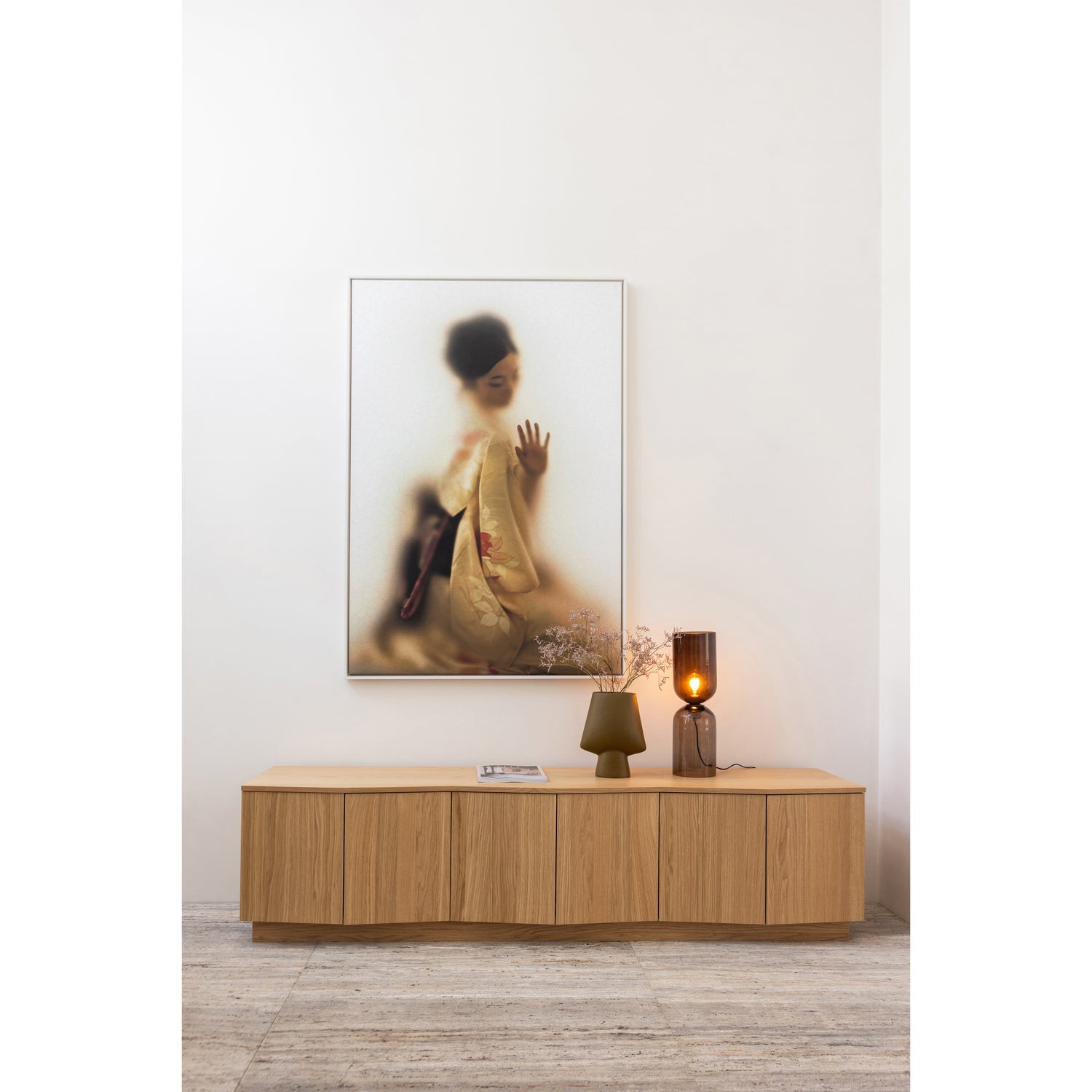 Zuma mobile tv 200cm rovere trasparente