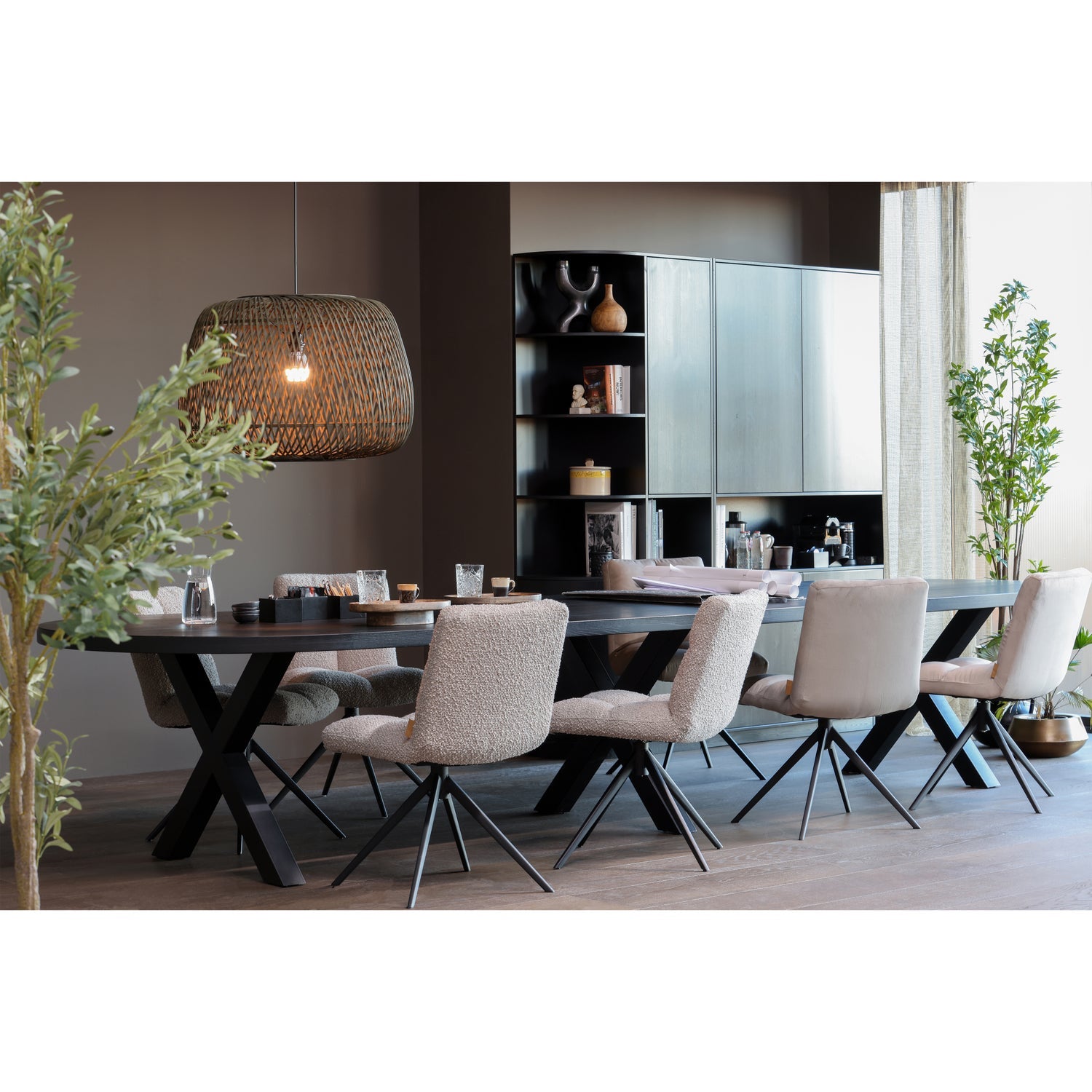 Finca buffet / armadio portaoggetti 110cm pino nero profondo