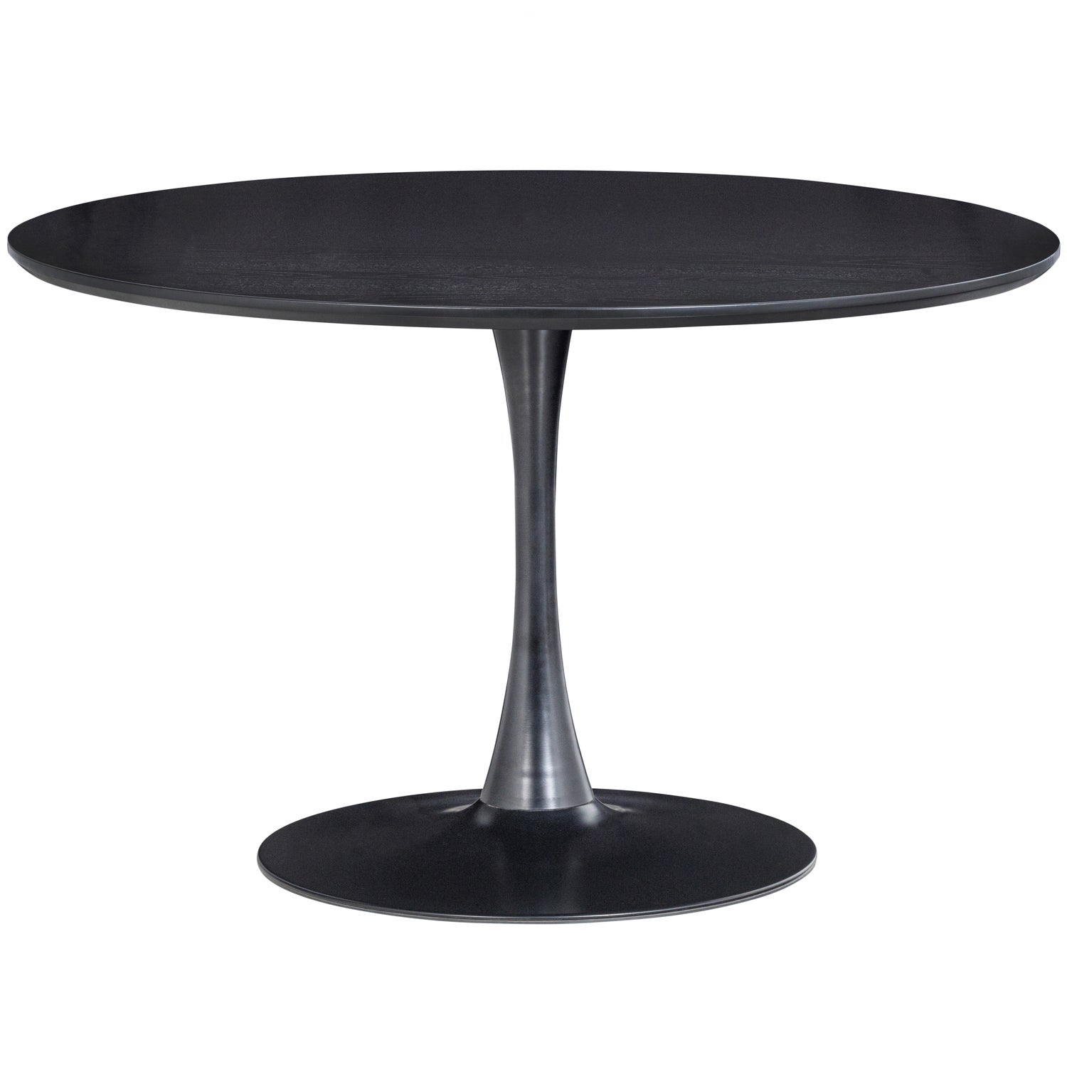 Sammy tavolo da pranzo base tromba tondo mdf nero ø120cm