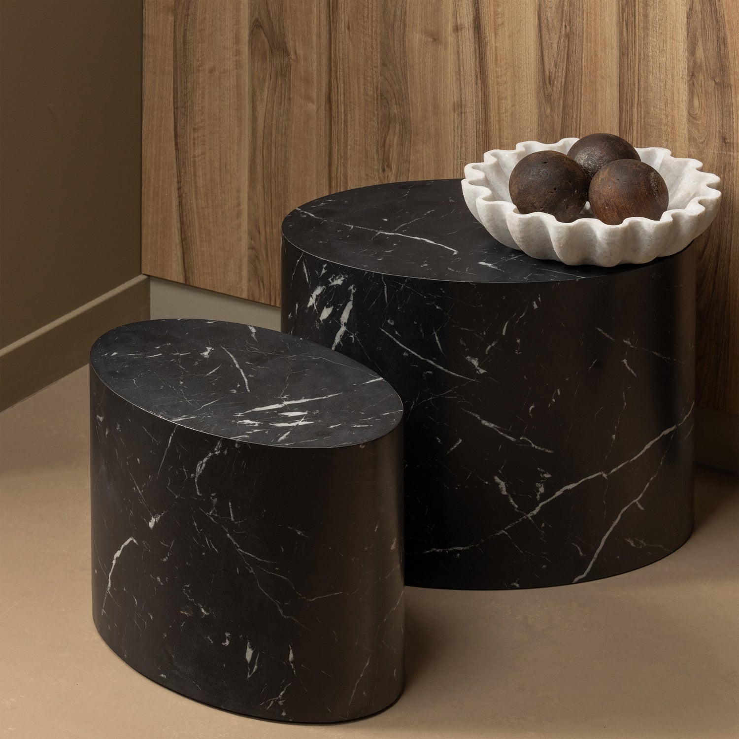 Tavolino quint mdf nero 40x48x33cm