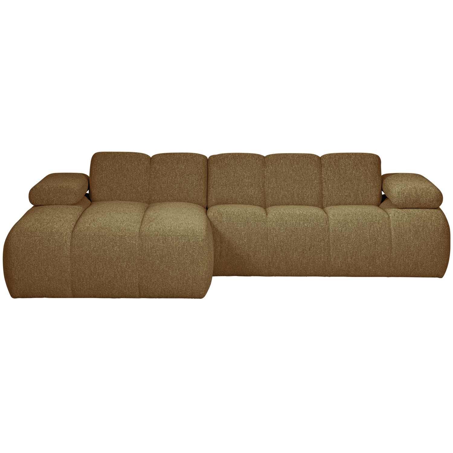 Divano mojo chaise longue sinistra bouclé giallo/marrone melange
