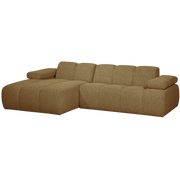 Divano mojo chaise longue sinistra bouclé giallo/marrone melange