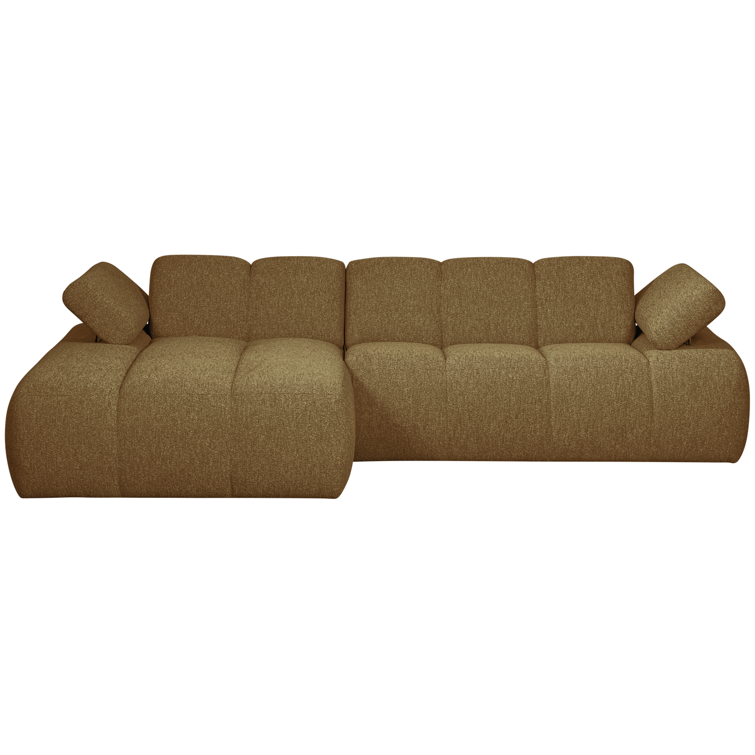 Divano mojo chaise longue sinistra bouclé giallo/marrone melange