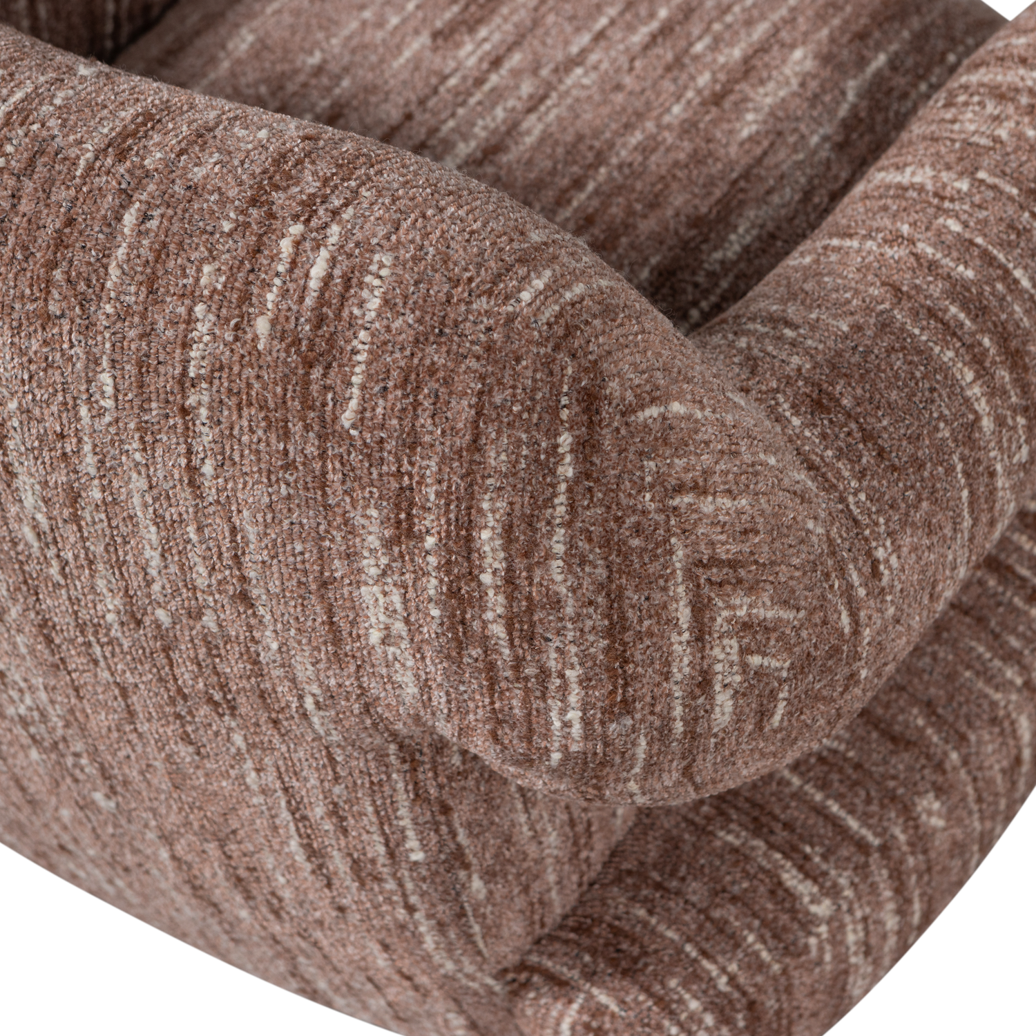 Folke poltrona ciniglia rosa antico melange