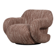 Folke poltrona ciniglia rosa antico melange