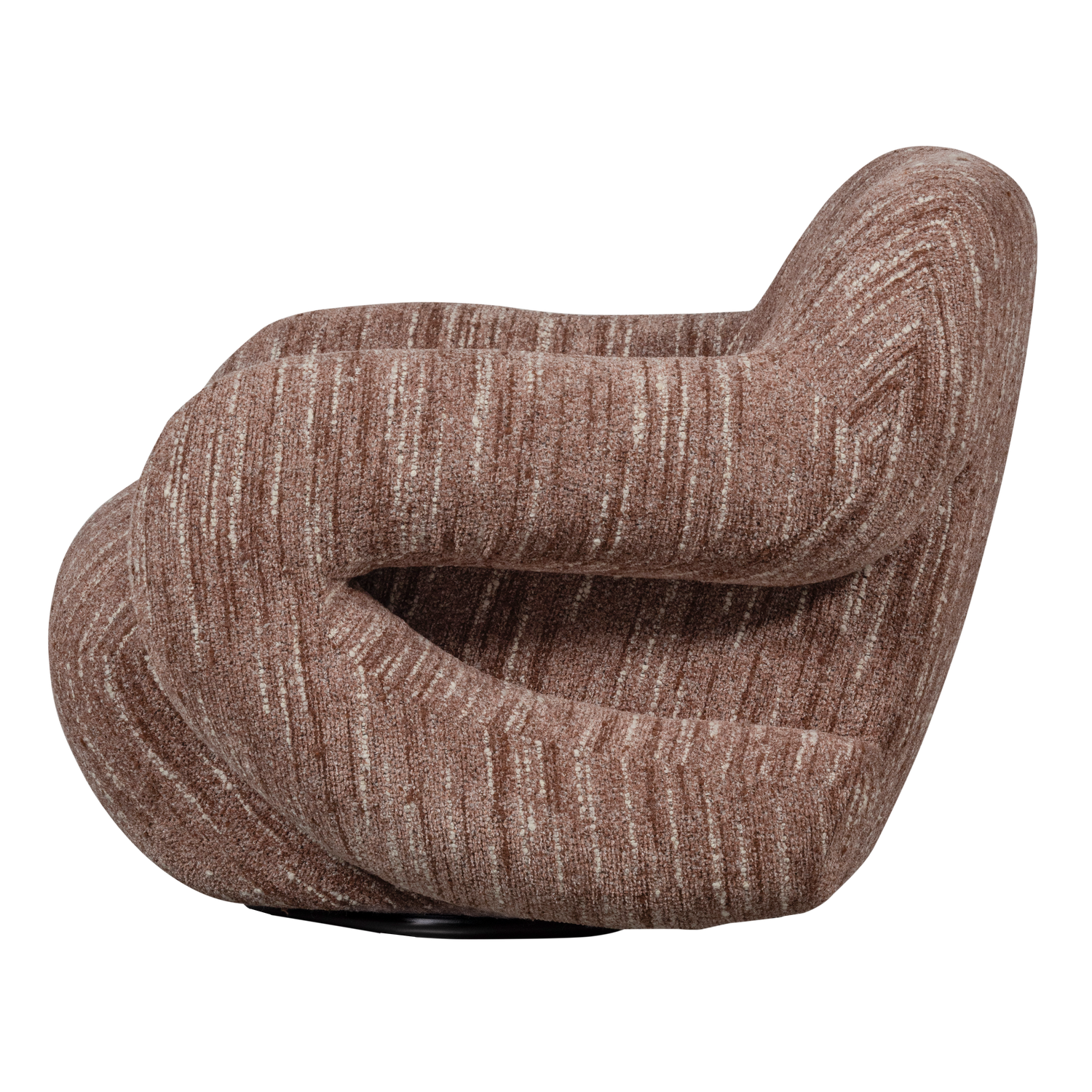 Folke poltrona ciniglia rosa antico melange