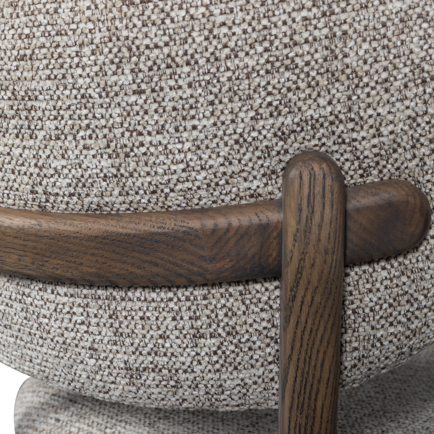 Sedia da pranzo udar con struttura in legno marrone scuro