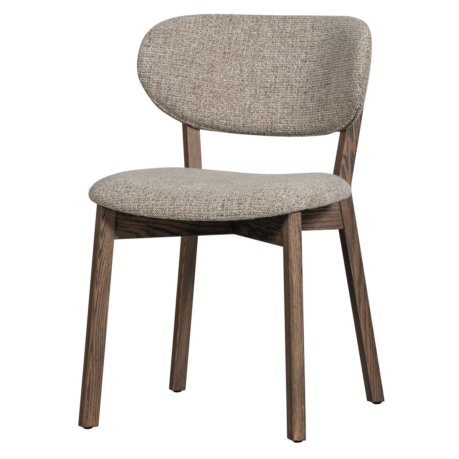 Sedia da pranzo udar con struttura in legno marrone scuro