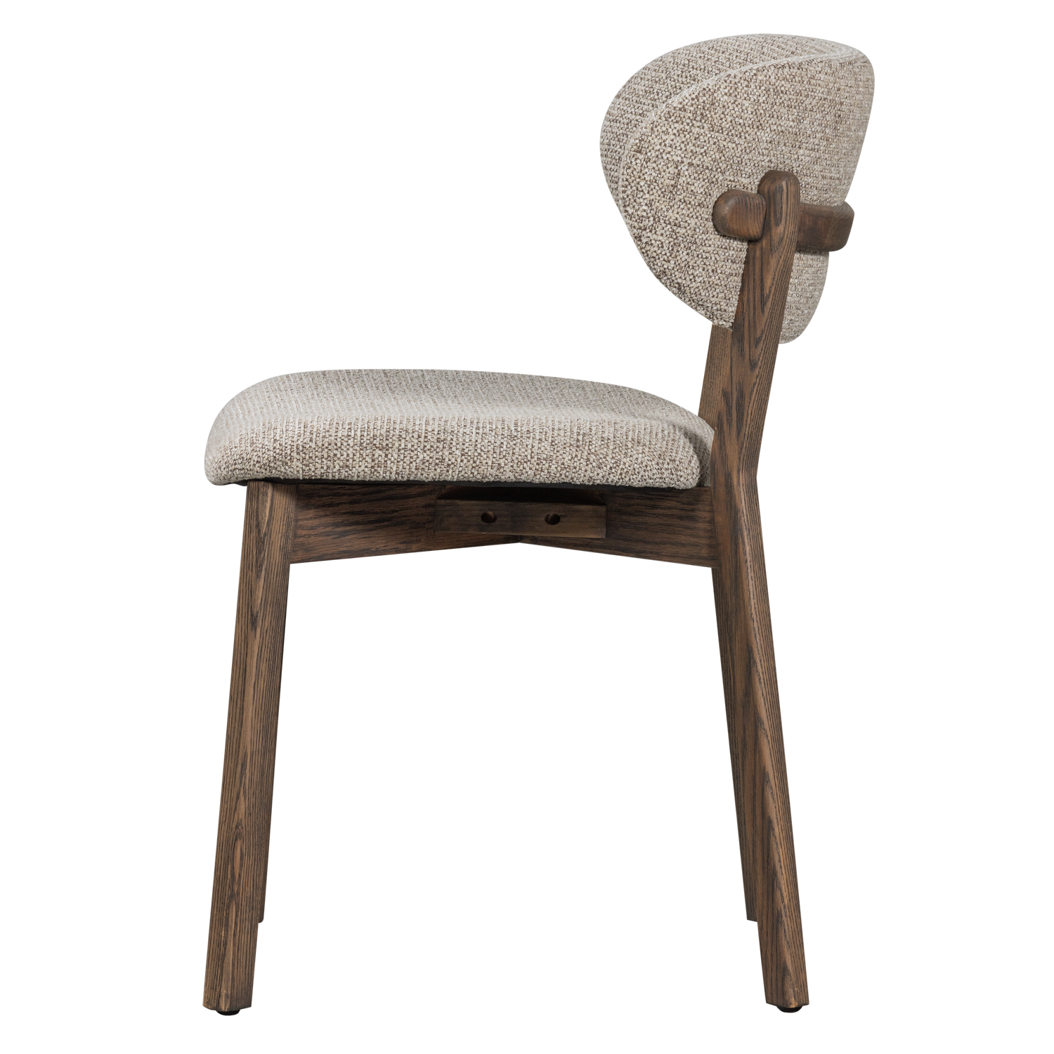 Sedia da pranzo udar con struttura in legno marrone scuro