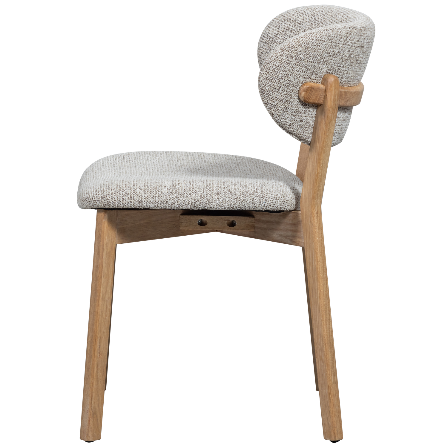 Sedia da pranzo udar con struttura in legno naturale