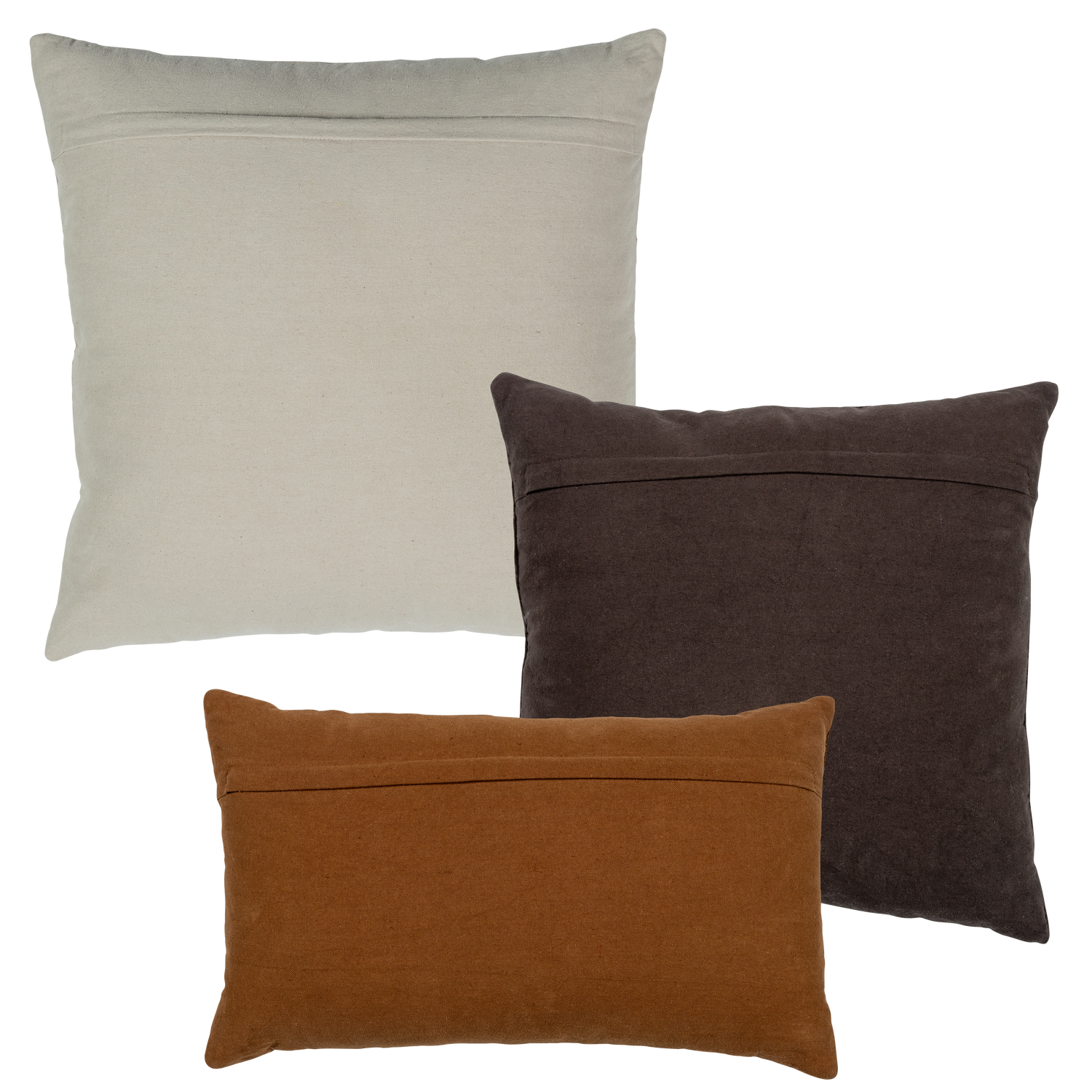 Set di 3 - cuscini isai marrone