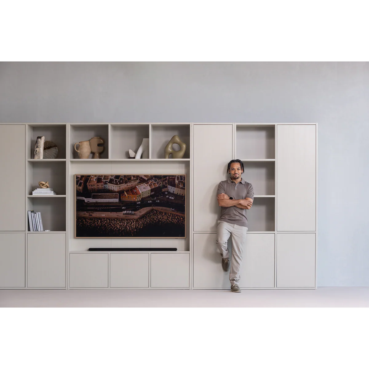 Mobile libreria contenitore sinistra per parete tv Maggy – WOOOD