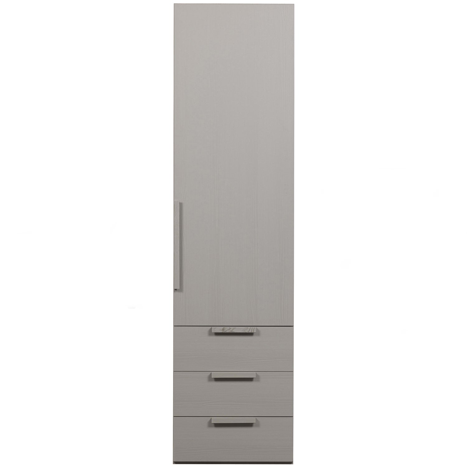 Rens armadio 1 anta maniglia lunga noce/grigio ciottolo