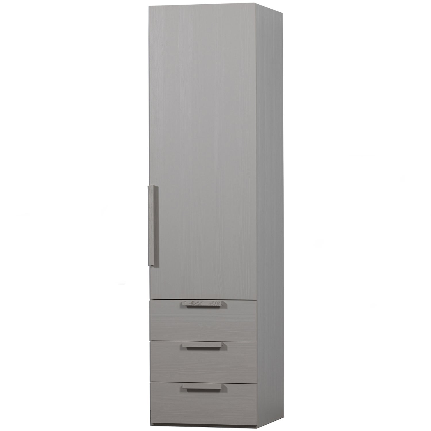Rens armadio 1 anta maniglia lunga noce/grigio ciottolo